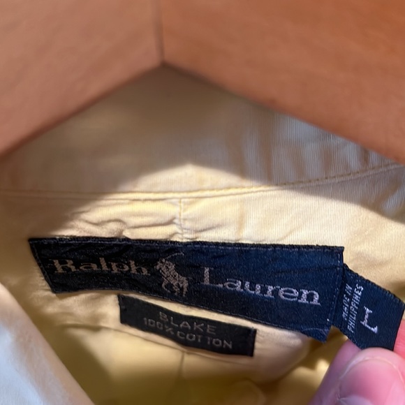 Yellow Short Sleeve Men’s Polo Dress Shirt - Picture 3 of 3